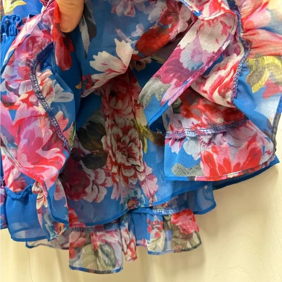 MISA Los Angeles Floral Smocked Wist Mini Dress - Picture 8 of 13